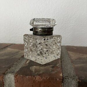 Vintage Cut Glass Inkwell